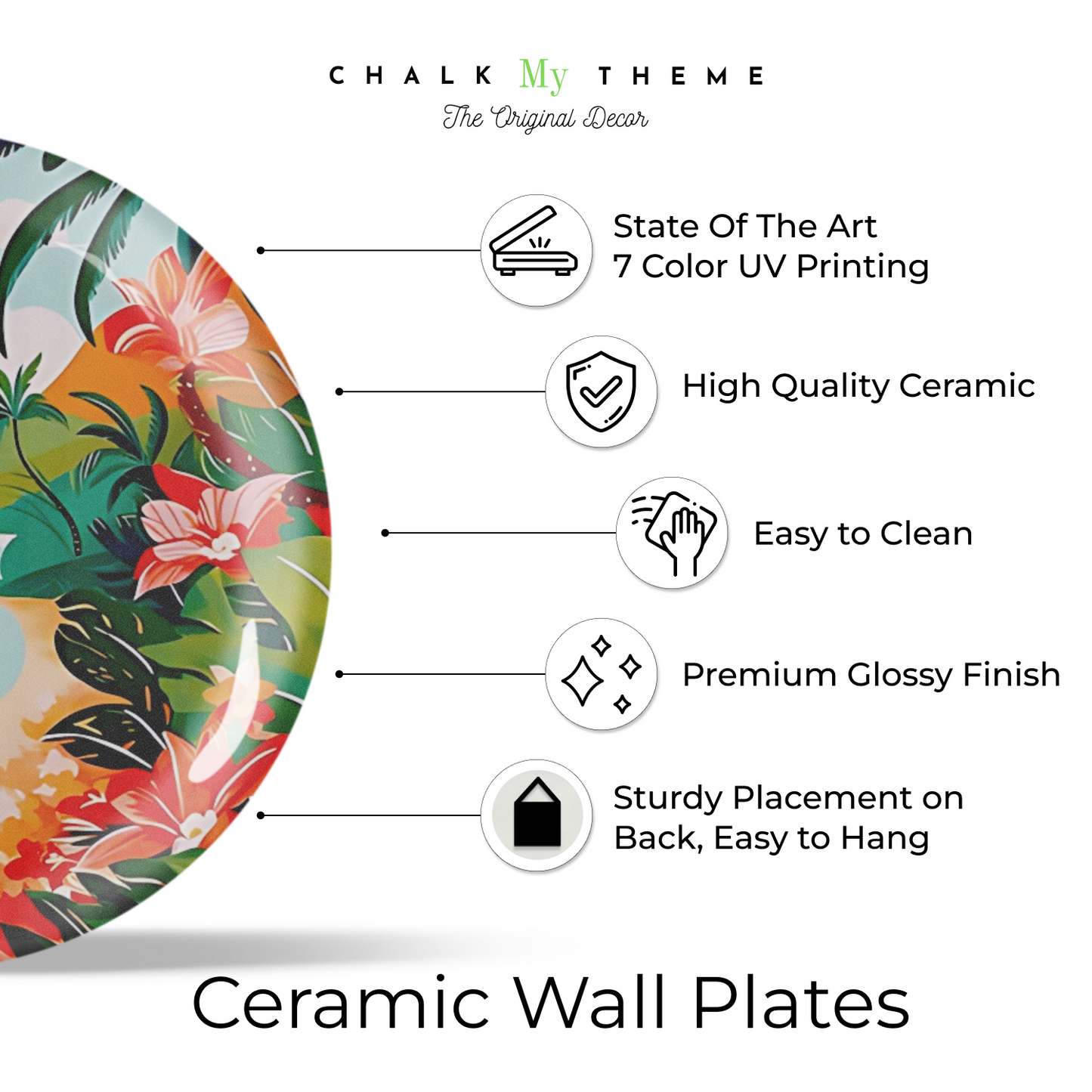 ceramic art large wall plate
