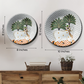 Artisanal Sacred Cow Wall Plate Décor Set for Contemporary Indian Decor Themes