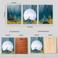 Good Luck Deer Golden Wood Print Wall Art Set of 3