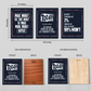 Self Motivational Inspired Quotes Wood Print Wall Art Set of 3