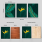 Green Leaf Wood Print Wall Art Set of 3