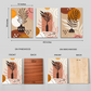 Leaf Botanical Boho Wood Print Wall Art Set of 3