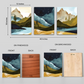 Mountain Night Wood Print Wall Art Set of 3