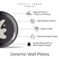 set of 4 Minimalistic Art Clam Luxury Wall Plates Set for a Luxurious Home Atmosphere