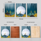 Good Luck Deer Golden Wood Print Wall Art Set of 3