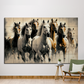 Running Horses Wood Print Wooden Wall Tiles Set