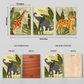 Animal Theme Boho Wood Print Wall Art Set of 3