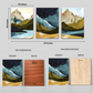 Mountain Night Wood Print Wall Art Set of 3