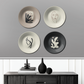 Set of 4 Minimalistic  Art Clam Luxury Wall Plates Home Décor