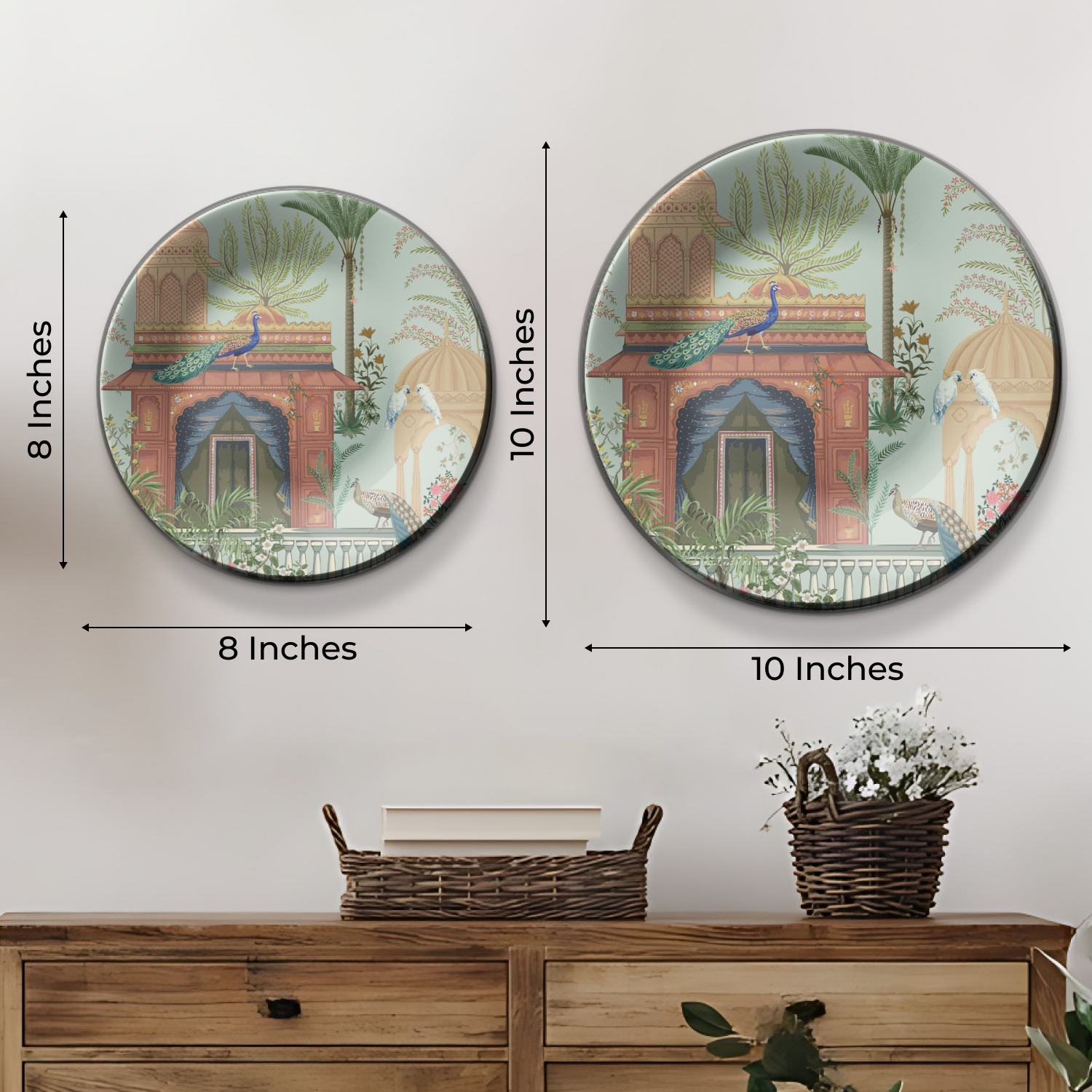 Statement piece for home decoration with natural elegance and royal flair ceramic wall plates