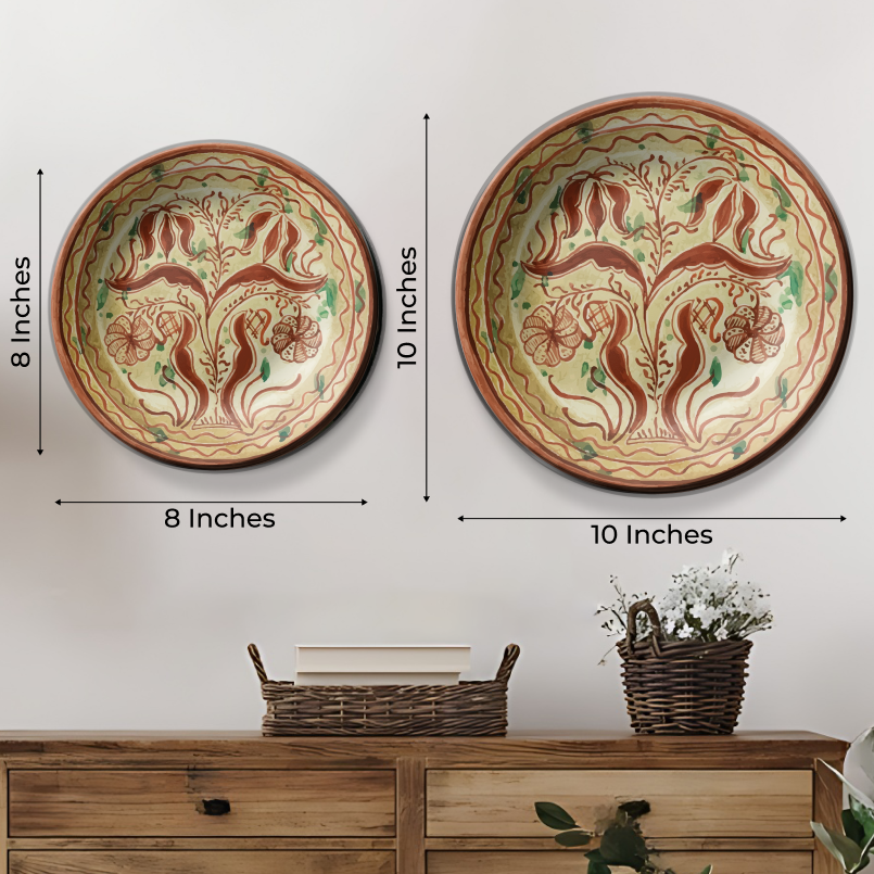 Set of 3 Assorted Nature Theme Wall Plates Art Décor