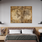 World Map Wood Print Wooden Wall Tiles Set
