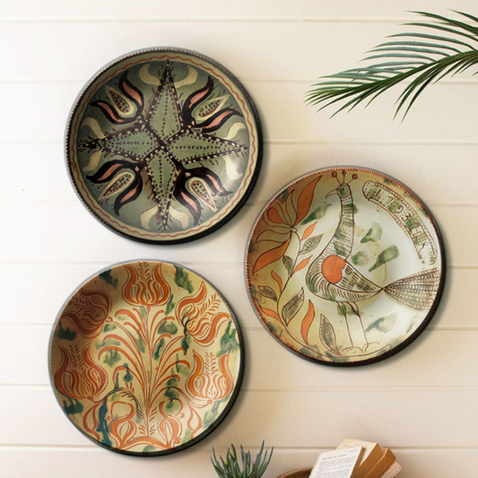 Set of 3 Assorted Wild Nature Wall Plates Art