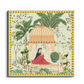 Women Sitting In Cabana Royal Wood Print Wooden Wall Tiles Set