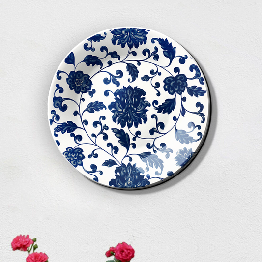 Vintage Floral Pattern Royal Wall Plate For Home Décor