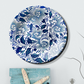 Blue and White Vintage Floral Art  Luxury Wall Plate