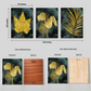 Assorted Gold Leaf Wood Print Wall Art Set of 3