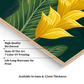 Yellow Flower Wood Print Wall Art Set of 3