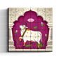 Pichwai Sacred Cow Wood Print Wooden Wall Tiles Set