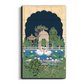 Swan Couple in Lake Traditional Wood Print Wooden Wall Tiles Set