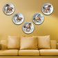 Set of 5 Running Horses Art Wall Plates Décor