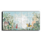 Emperor Riding Horse, Standing Woman In A Garden Wood Print Wooden Wall Tiles Set