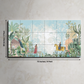 Emperor Riding Horse, Standing Woman In A Garden Wood Print Wooden Luxury Wall Tiles Set