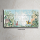 Emperor Riding Horse, Standing Woman In A Garden Wood Print Wooden Wall Tiles Set
