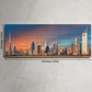 Dubai Skyline Wood Print Wooden Wall Tiles Set