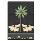 Sacred Cow Pichwai Indian Folk Art Wood Print Luxury Wall Tiles Set