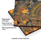 Madhubani Vintage Indian Folk Art Wood Print Luxury Wall Tiles Set