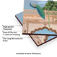Traditional Mughal Garden Wood Print Luxurious Wooden Wall Tiles Set