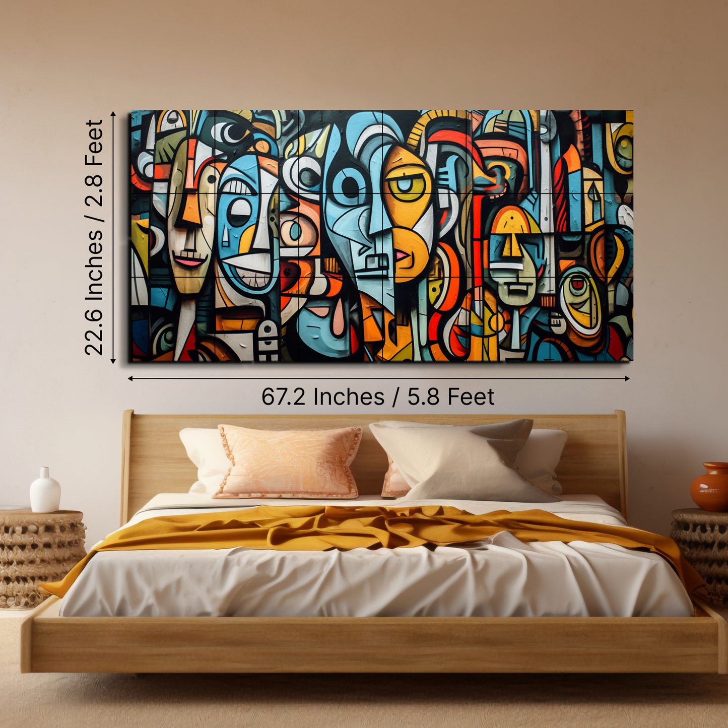 Infinite Faces Abstract Portrait Luxury Wall Tiles Set