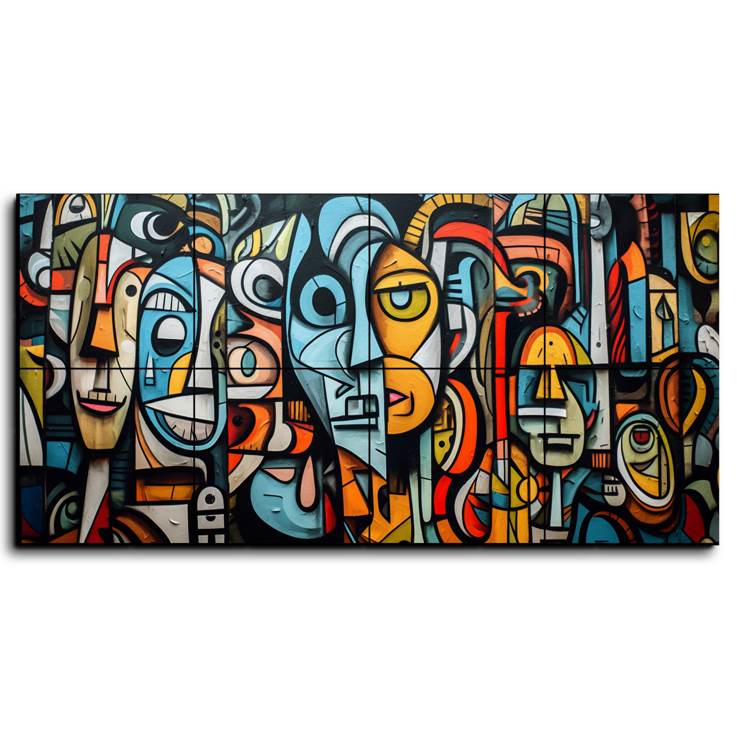 Infinite Faces Abstract Portrait Luxury Wall Tiles Set