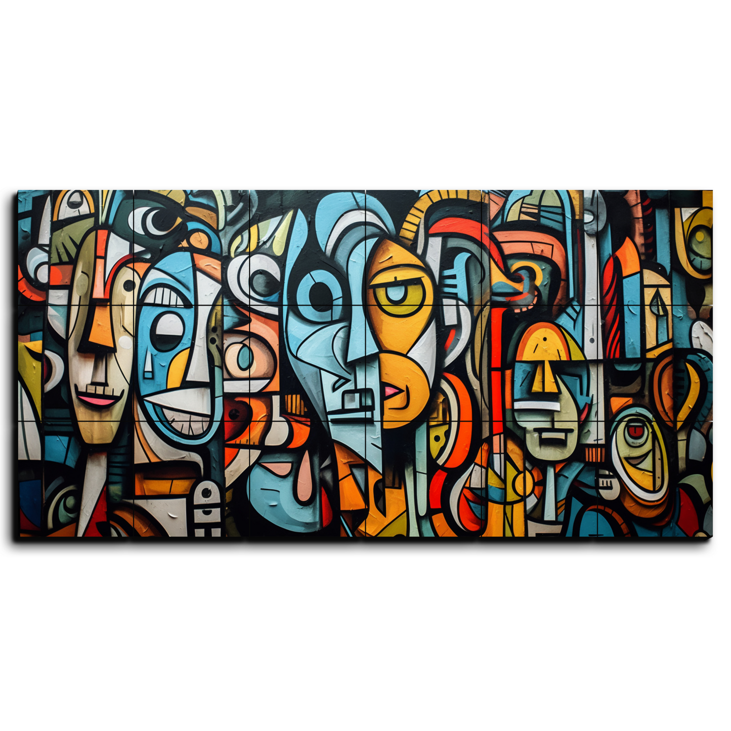 Infinite Faces Abstract Portrait Luxury Wall Tiles Set