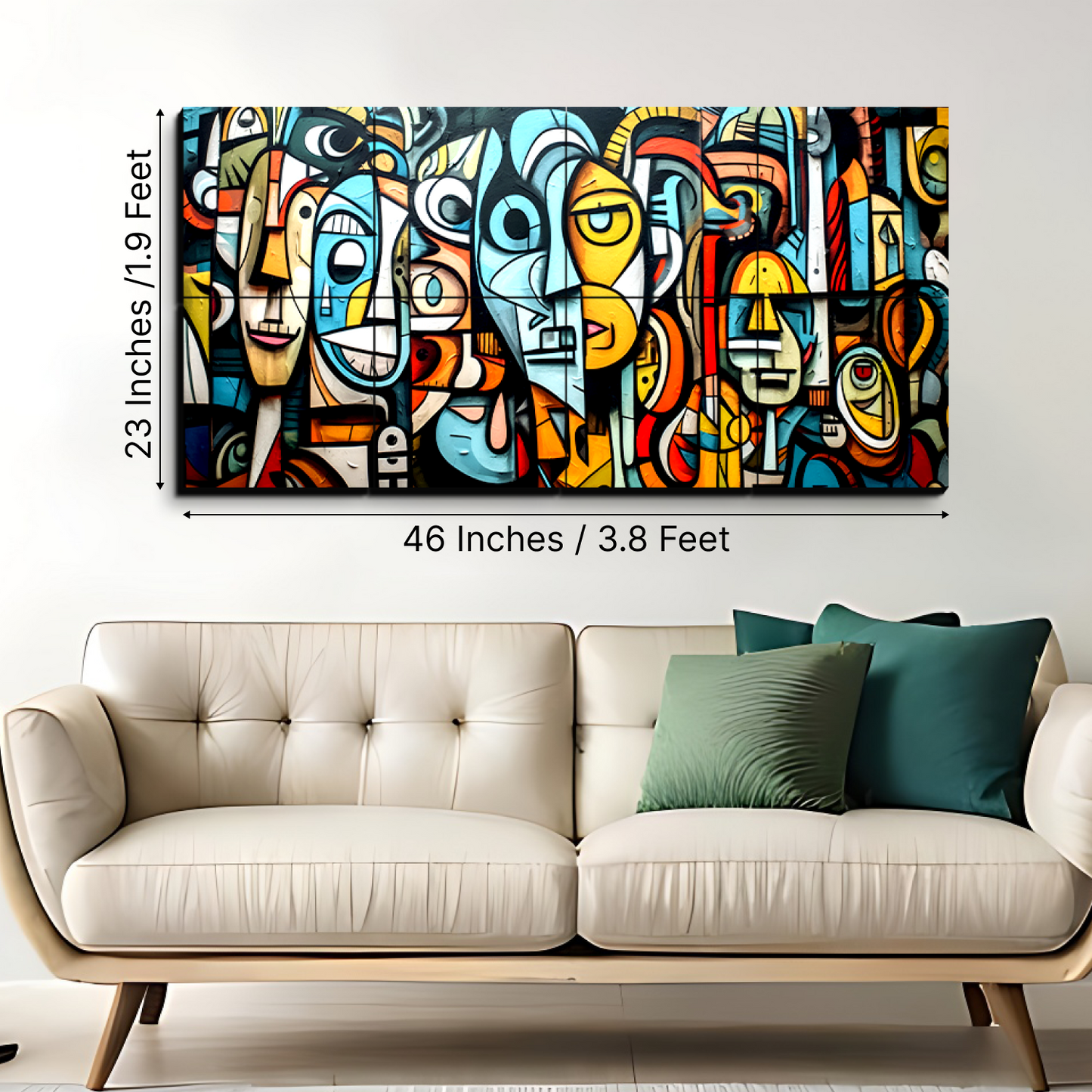 Infinite Faces Abstract Portrait Luxury Wall Tiles Set