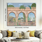 Traditional Mughal Garden Wood Print Luxurious Wooden Wall Tiles Set