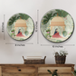 Set of 3 Woman, Cow, and Lotus hanging plates on wall
