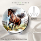 Vintage-Inspired Decor Set of 5 Farmhouse and Horses Wall Plates Art 