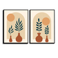 Botanical Contemporary Wood Print Wall Art Set of 2