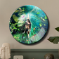 unique design kayak lake ceramic home decor wall plate 