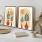 Botanical Contemporary Wood Print Wall Art Set of 2