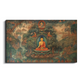 Meditating Buddha and Monks Wood Print Wooden Wall Tiles Set