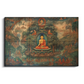 Meditating Buddha and Monks Wood Print Wooden Wall Tiles Set