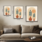 Botanical Contemporary Wood Print Wall Art Set of 2