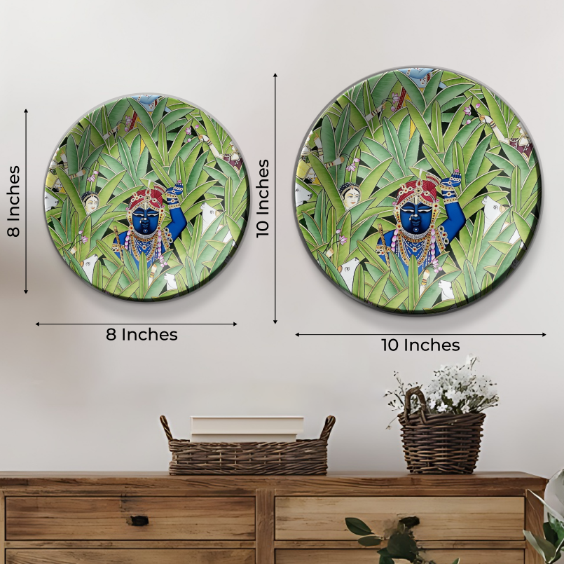 Spiritual Shrinath Ji ceramic wall hanging plates