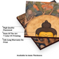 Meditating Buddha Blue Wood Print Wooden Wall Tiles Set