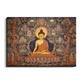 Meditating Buddha Blue Wood Print Wooden Wall Tiles Set