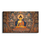 Meditating Buddha Blue Wood Print Wooden Wall Tiles Set