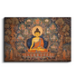 Meditating Buddha Blue Wood Print Wooden Wall Tiles Set